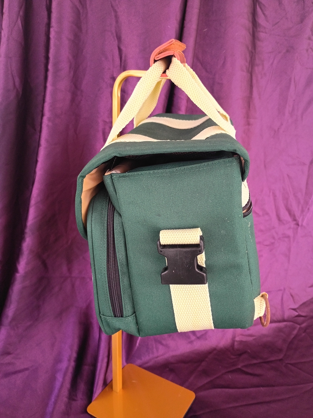 Canon Green Canvas Camera Bag with Cream Straps - Picture 5 of 10